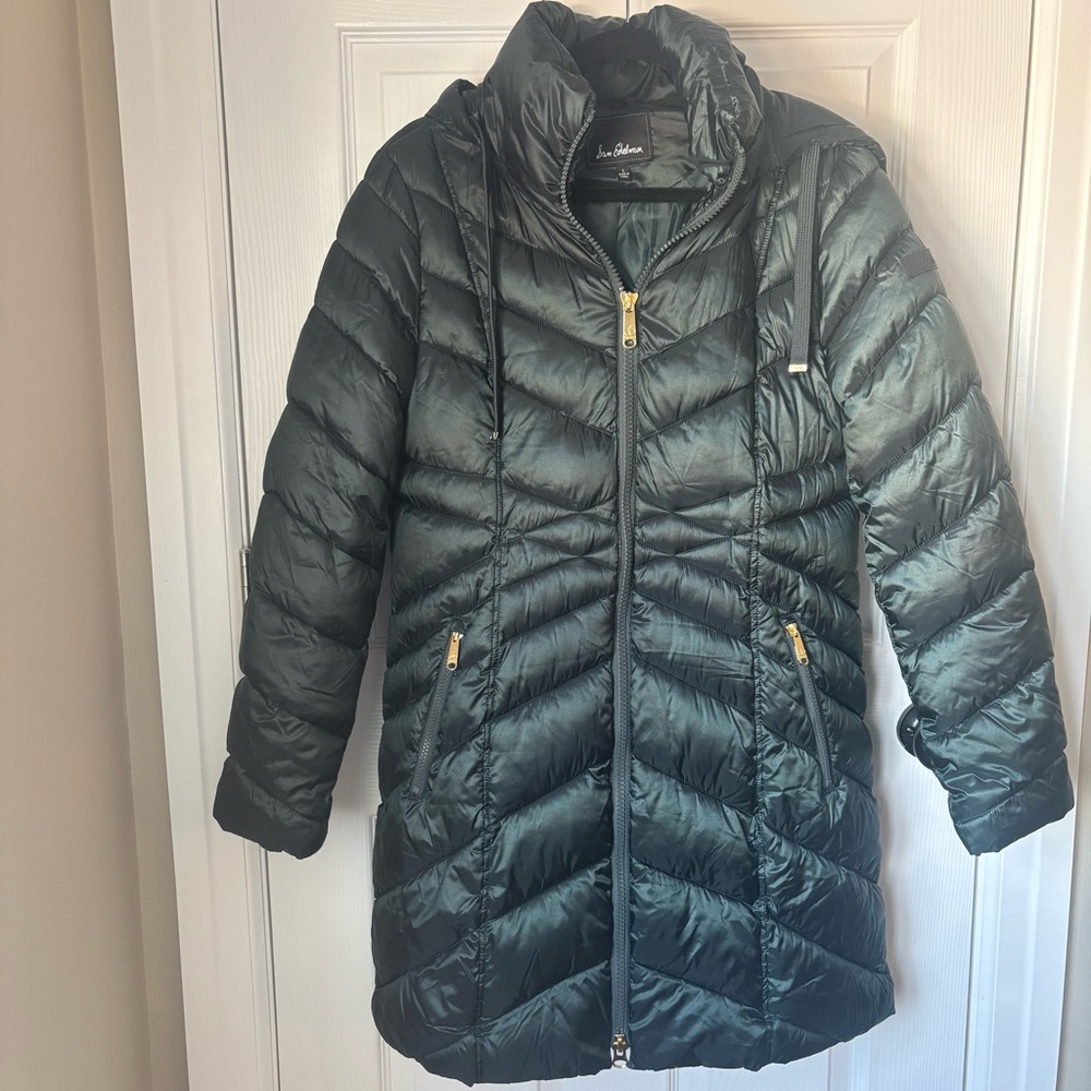 Sam Edelman Dark Green Puffer Jacket